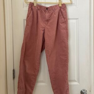Madewell Women’s Cropped Pink Corduroy